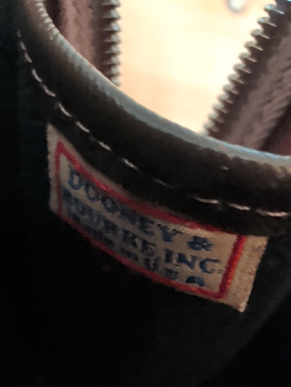 Dooney & Bourke Brown Croc-Embossed Satchel with Bamboo Handles.๐ - Picture 6 of 16